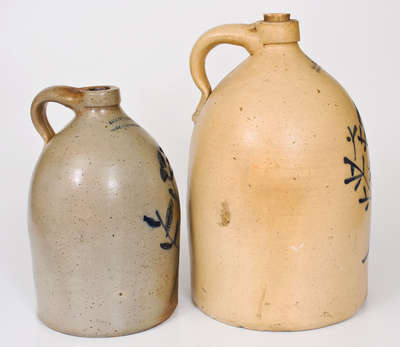 Lot of Two: BALLARDVALE, MA Decorated Stoneware Jugs