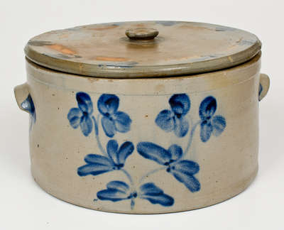 4 Gal. Baltimore, MD Stoneware Cake Crock w/ Marked Peter Herrmann Lid