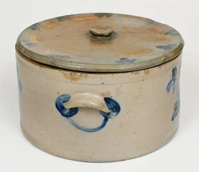 4 Gal. Baltimore, MD Stoneware Cake Crock w/ Marked Peter Herrmann Lid