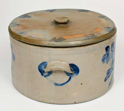 4 Gal. Baltimore, MD Stoneware Cake Crock w/ Marked Peter Herrmann Lid