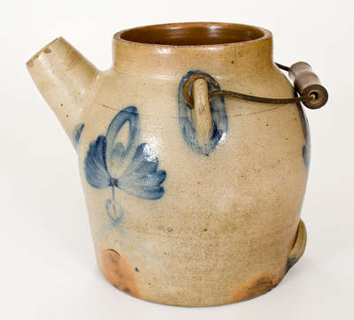 COWDEN & WILCOX / HARRISBURG, PA Cobalt-Decorated Stoneware Batter Pail