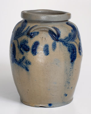 1 Gal. Baltimore, MD Stoneware Jar w/ Floral Decoration, circa 1825