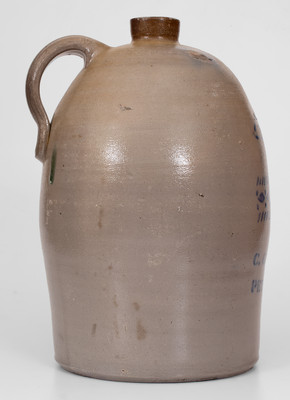 Three-Gallon C.G. TAYLOR / PETERSBURG. Va. Stoneware Advertising Jug, attrib. Donaghho