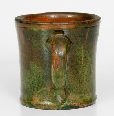 Scarce Copper-Glazed Strasburg, Virginia Redware Mug