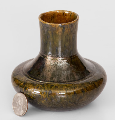 George Ohr Redware Vase, Stamped