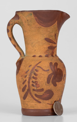 Tanware Pitcher, New Geneva, Pennsylvania origin, c1885