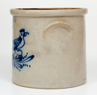 2 Gal. J. NORTON & CO. / BENNINGTON, VT Stoneware Crock w/ Bold Bird Decoration