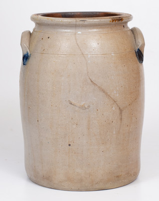 2 Gal. COWDEN & WILCOX / HARRISBURG, PA Stoneware Jar w/ Floral Decoration