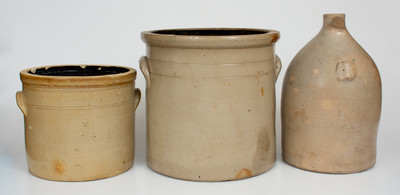 Lot of Three: Northeastern Stoneware w/ Bird Decorations