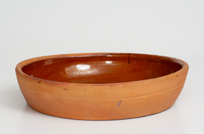 JOHN BELL (Waynesboro, PA) Large-Sized Redware Saucer