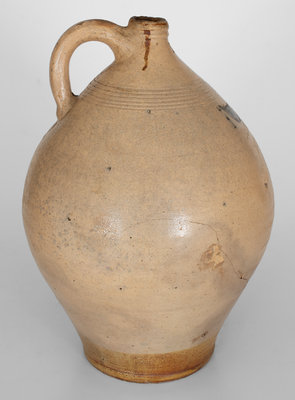 BOSTON / 1804, Frederick Carpenter, Charlestown, Mass. Stoneware Jug