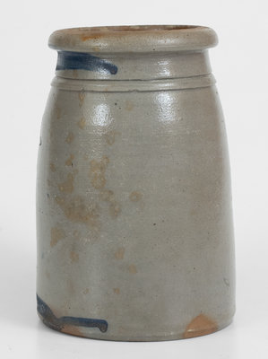 Fine Greensboro, PA Stoneware Canning Jar with Stenciled Stars