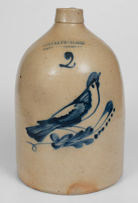 CONNOLLY & PALMER / NEW BRUNSWICK, N. J. Stoneware Bird Jug