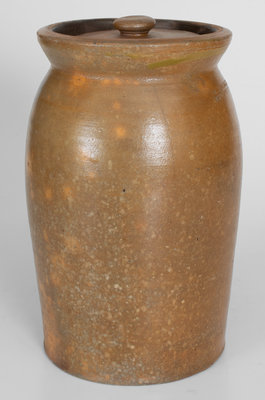 H. H. ZIGLER / NEWVILLE, PA Lidded Stoneware Jar, c1852-65