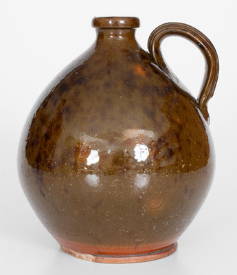 Ovoid Pennsylvania Redware Jug, early to mid 19th century