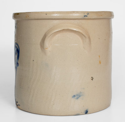 2 Gal. WHITES UTICA Stoneware Crock with Bird Decoration