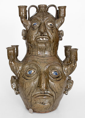 Monumental Clint Alderman Double Face Candelabra