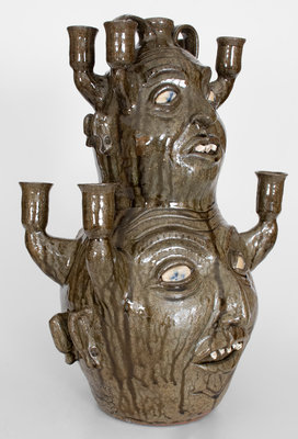 Monumental Clint Alderman Double Face Candelabra