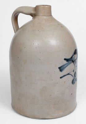 2 Gal. Stoneware Jug with Bird Decoration attrib. Fulper, Flemington, NJ