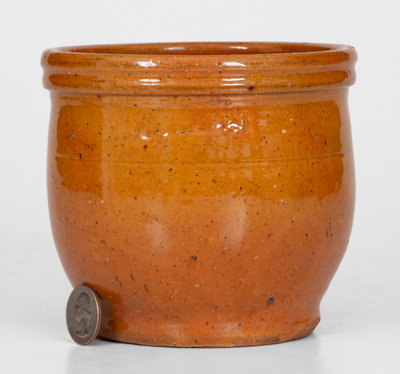 Small-Sized JOHN W. BELL / Waynesboro, Pa. Redware Jar, c1880