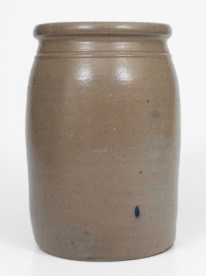 Western PA Striped Stoneware Canning Jar, c1880