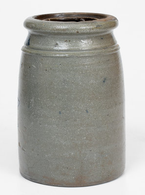 Four-Stripe Western PA Stoneware Canning Jar