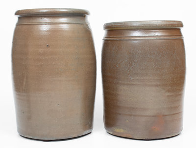 Lot of Two: West Virginia Stoneware Jars from Jane Lew and Palatine