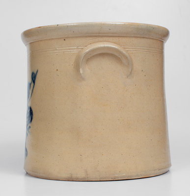 3 Gal. attrib. Ballardvale, Mass. Stoneware Crock w/ Bird on Branch Decoration