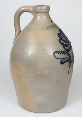 F. STETZENMEYER & G. GOETZMAN / ROCHESTER, N.Y. Two-Gallon Stoneware Jug, 1853-60