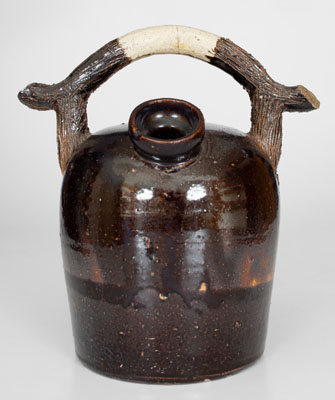 Extremely Rare Stoneware Harvest Jug w/ Anatomical Spout and Springfield, Ohio Inscription