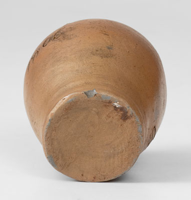 Very Rare Miniature Stoneware Presentation Jar w/ Incised Bird Decoration, "M.F. / 1806"