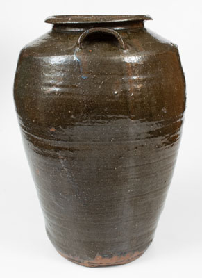 Seven-Gallon North Carolina Alkaline-Glazed Stoneware Jar, late 19th century