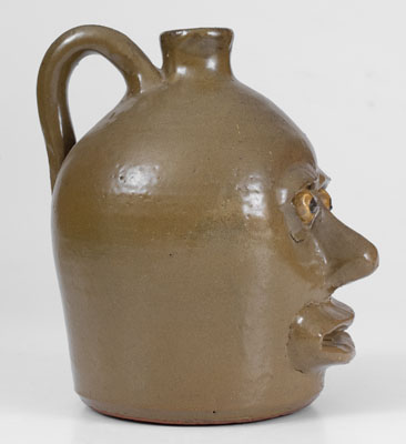 Very Rare Lanier Meaders Face Jug, Early Period, circa 1960's