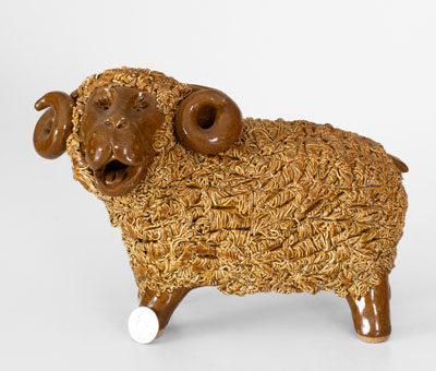 Crystal King (Seagrove, North Carolina) Pottery Ram Figure