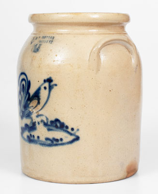 Scarce J. & E. NORTON / BENNINGTON, VT Stoneware Jug w/ Rooster Motif