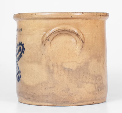 Cortland, New York Stoneware Jar w/ Cobalt Daisy Decoration, 1867-69