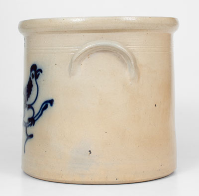 J. NORTON & CO. / BENNINGTON, VT 3 Gal. Stoneware Crock w/ Bold Bird Decoration