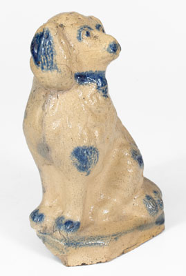 Scarce Molded Stoneware Spaniel attrib. Cowden & Wilcox / Harrisburg, PA