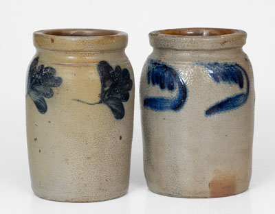 Lot of Two: 1/4 Gal. Stoneware Jars attrib. Richard C. Remmey, Philadelphia, PA