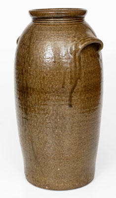 Very Rare Four-Gallon DS (Daniel Seagle, Lincoln County, NC) Stoneware Churn, c1830