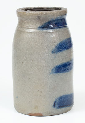 Western PA Stoneware Canning Jar w/ Four Stripe Decoration, c1880