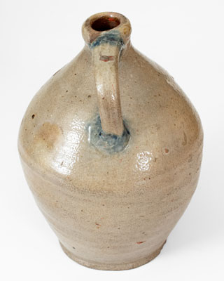 Stoneware Jug w/ Impressed Floral Motif, probably Josiah Chapman, Troy, NY, early 19th century