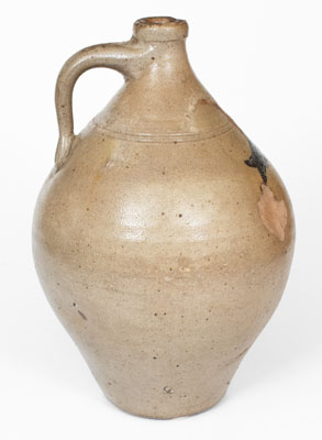 Attrib. Jonathan Fenton, Boston, MA Stoneware Jug w/ Impressed Fish Motif, late 18th century