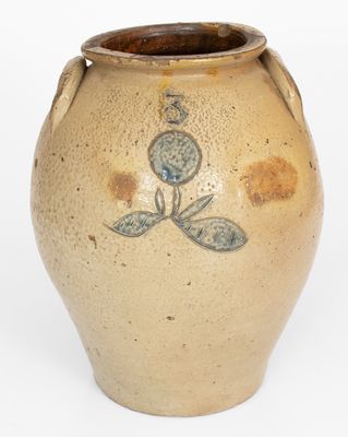 Attrib. Thomas Wilbur, Zanesville, Ohio Stoneware Jar w/ Incised Decoration