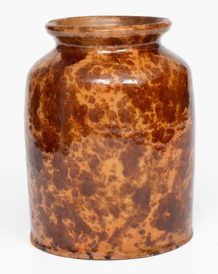 Manganese-Decorated Maine Redware Jar, circa 1840