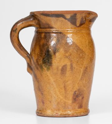 Glazed Redware Cream Pitcher, attributed to J. Eberly & Co., Strasburg, VA, circa 1890