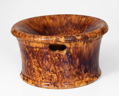 JOHN BELL / WAYNESBORO' Redware Spittoon, circa 1850-80