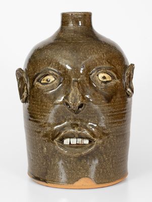 Large-Sized David Meaders Face Jug