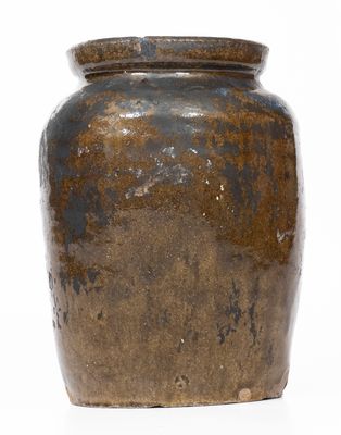 Edgefield, South Carolina Stoneware Jar w/ B.F. Landrum Cross