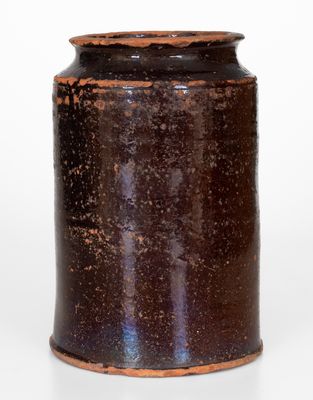 Extremely Rare H. STEPHENS Redware Jar, probably Western PA origin 